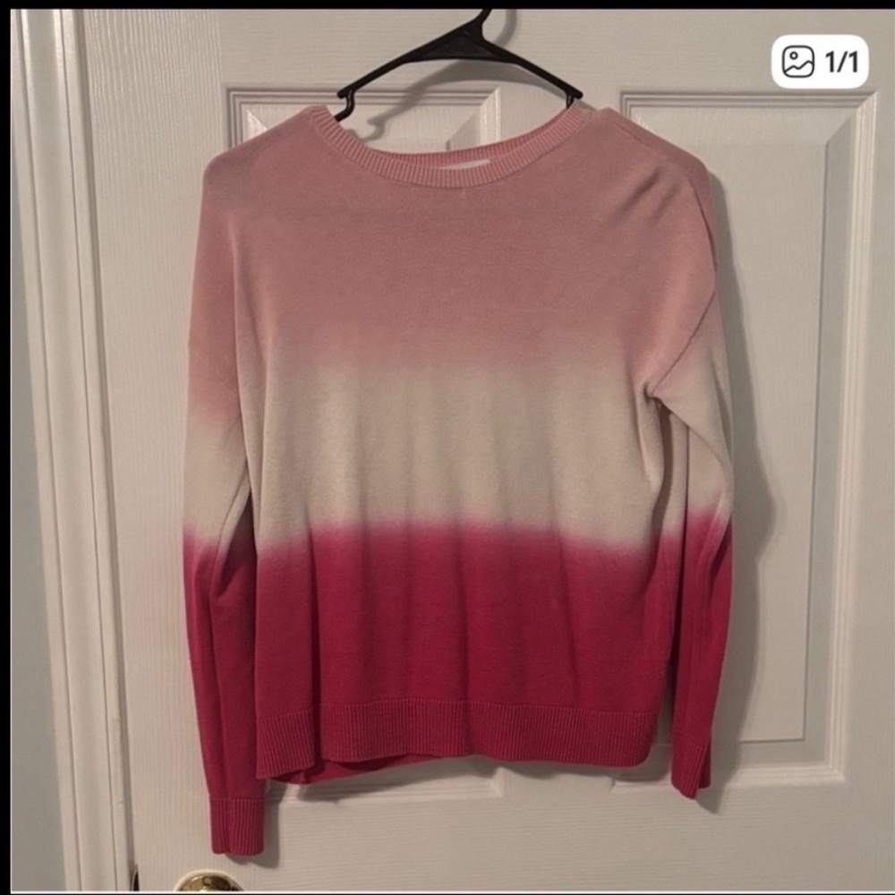 Girls Pink ombre sweater Sz L